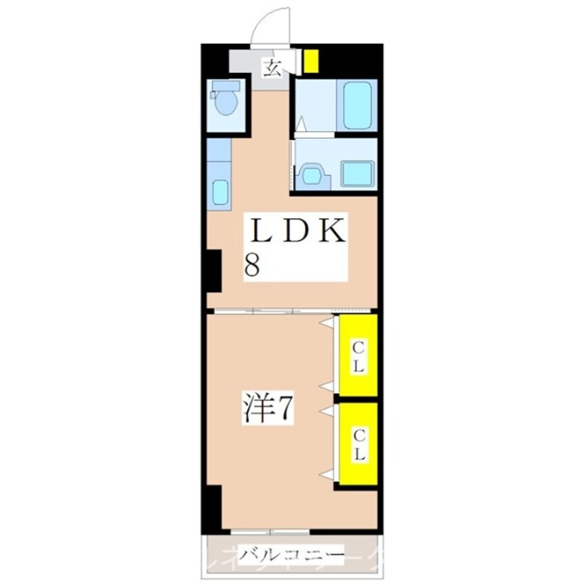 間取図 鹿児島市電１系統/南鹿児島駅前駅 徒歩10分 2階 築14年