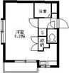 鹿児島市電２系統/高見橋駅 徒歩4分 2階 築21年 1Rの間取り