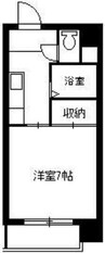 鹿児島市電１系統/騎射場駅 徒歩5分 3階 築34年 1Kの間取り