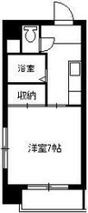 鹿児島市電１系統/騎射場駅 徒歩5分 7階 築34年 1Kの間取り