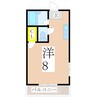 ビッグバーンズマンション新屋敷 1Rの間取り