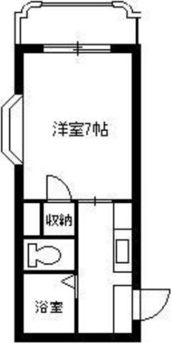 間取図 鹿児島市電２系統/神田（交通局前）駅 徒歩13分 1階 築37年
