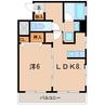 アメニティガーデン 1LDKの間取り