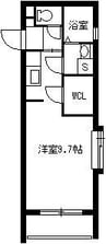 鹿児島市電１系統/脇田駅 徒歩9分 5階 築13年 1Rの間取り