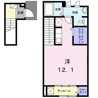 間取図 指宿枕崎線/郡元駅 徒歩29分 2階 築9年