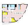 鹿児島市電１系統/郡元駅 徒歩5分 4階 築16年 1LDKの間取り