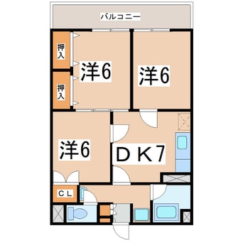 間取図 鹿児島市電２系統/高見橋駅 徒歩3分 8階 築40年
