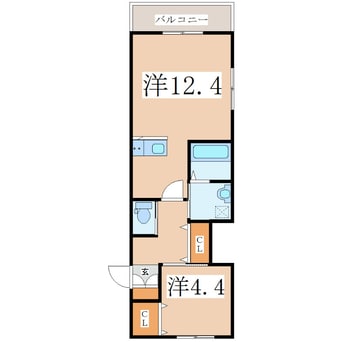間取図 鹿児島本線/鹿児島駅 徒歩4分 8階 築9年