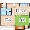 鹿児島市電１系統/涙橋駅 徒歩2分 4階 築34年 2DKの間取り