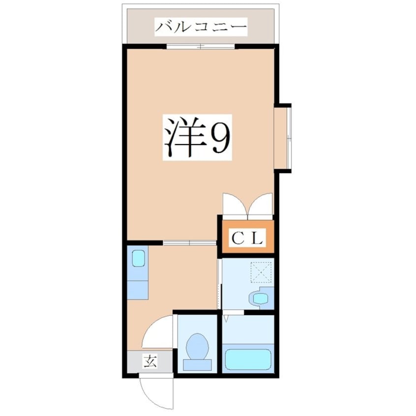 間取図 鹿児島市電２系統/神田（交通局前）駅 徒歩24分 3階 築15年