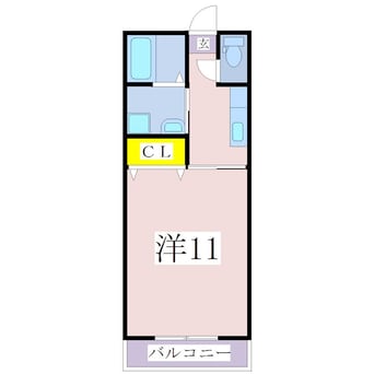 間取図 鹿児島市電２系統/神田（交通局前）駅 徒歩24分 2階 築15年