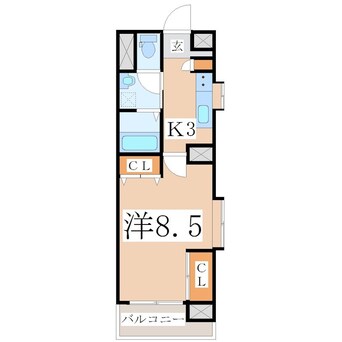 間取図 鹿児島市電１系統/水族館口駅 徒歩2分 6階 築8年