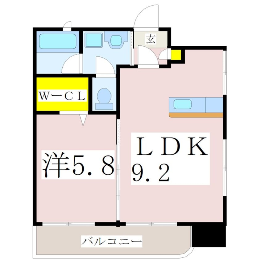 間取図 鹿児島市電１系統/甲東中学校前駅 徒歩3分 6階 築16年
