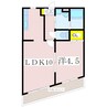 2階 築18年 1LDKの間取り