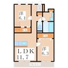 クレスト 2LDKの間取り
