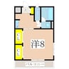鹿児島市電２系統/中郡駅 徒歩5分 1階 築19年 1Kの間取り