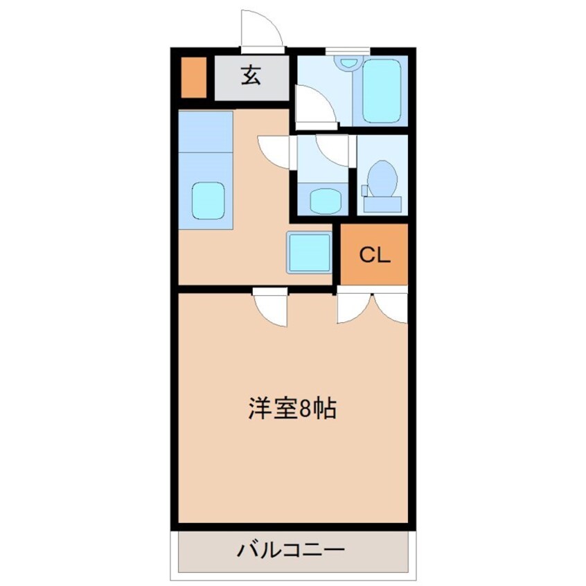 間取図 鹿児島市電１系統/二中通駅 徒歩5分 4階 築27年