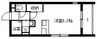 鹿児島市電１系統/荒田八幡駅 徒歩4分 2階 築7年 1Rの間取り
