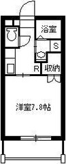 鹿児島市電１系統/宇宿一丁目駅 徒歩5分 4階 築13年 1Kの間取り