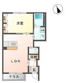 1階 築6年 1LDKの間取り
