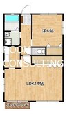 ガーデンハイツさくら 1LDKの間取り