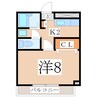 鹿児島市電２系統/高見橋駅 徒歩5分 3階 築23年 1Kの間取り