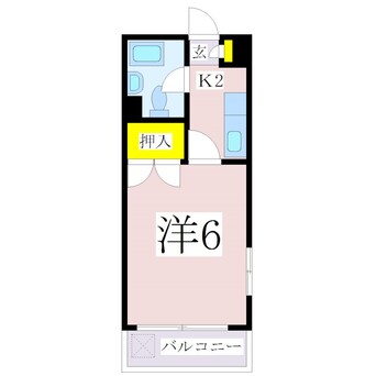 間取図 コーポラス笹貫B棟