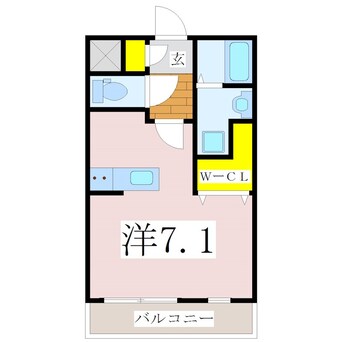 間取図 鹿児島市電１系統/騎射場駅 徒歩7分 2階 築7年