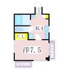 トップツリー 1Kの間取り