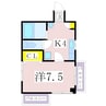 トップツリー 1Kの間取り
