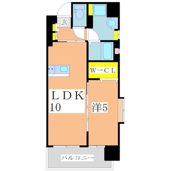 間取図 鹿児島市電２系統/加治屋町駅 徒歩9分 3階 築7年