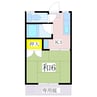 光コーポ 1Kの間取り