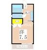 ミキコーポ 1Kの間取り