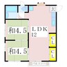 鹿児島本線/広木駅 徒歩23分 2階 築29年 2LDKの間取り