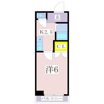 間取図 鹿児島市電１系統/騎射場駅 徒歩3分 2階 築36年