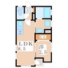 鹿児島市電１系統/鹿児島駅前駅 徒歩16分 2階 築9年 1LDKの間取り