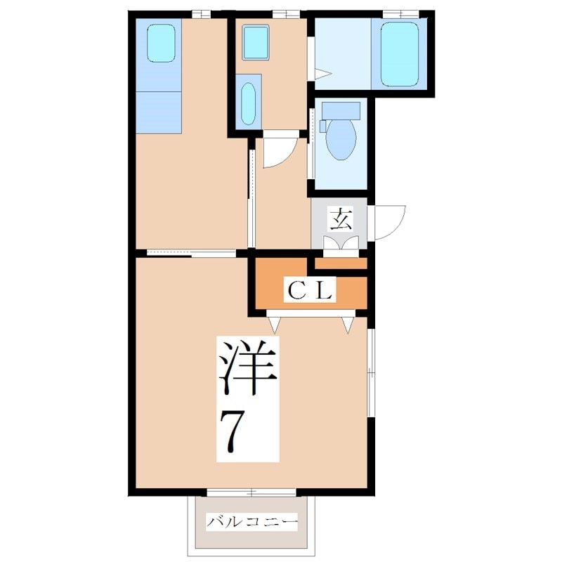 間取り図 肥薩おれんじ鉄道/阿久根駅 徒歩6分 1階 築18年