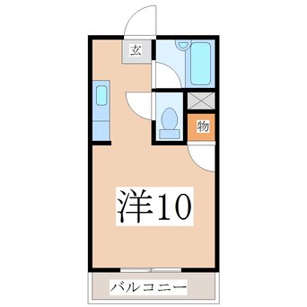 間取図 指宿枕崎線/郡元駅 徒歩25分 2階 築31年