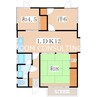 3階 築42年 3LDKの間取り