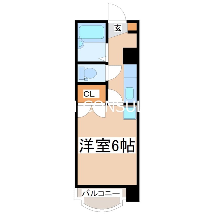 間取図 鹿児島市電１系統/騎射場駅 徒歩5分 3階 築29年