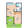 1階 築46年 3Kの間取り