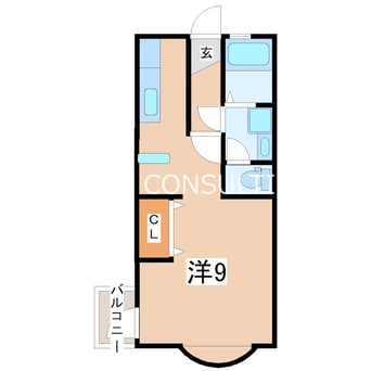 間取図 鹿児島市電１系統/二中通駅 徒歩6分 4階 築35年