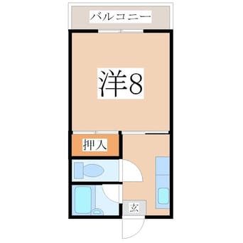 間取図 鹿児島市電１系統/荒田八幡駅 徒歩3分 3階 築37年