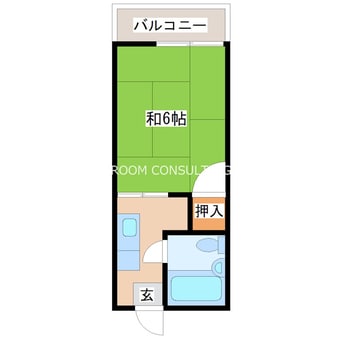 間取図 鹿児島市電１系統/騎射場駅 徒歩6分 3階 築44年