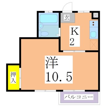 間取図 鹿児島市電１系統/いづろ通駅 徒歩11分 3階 築46年