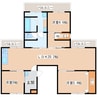 5階 築57年 3LDKの間取り