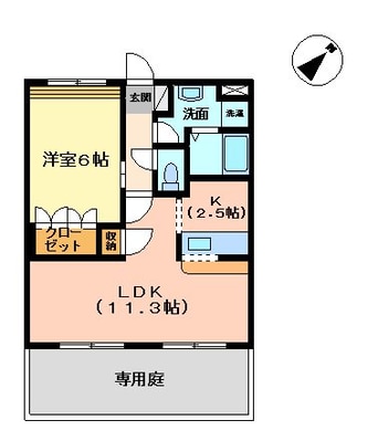 間取図 あいばす（吉田地域）月・水・金運行/Aコープ前 1階 築18年