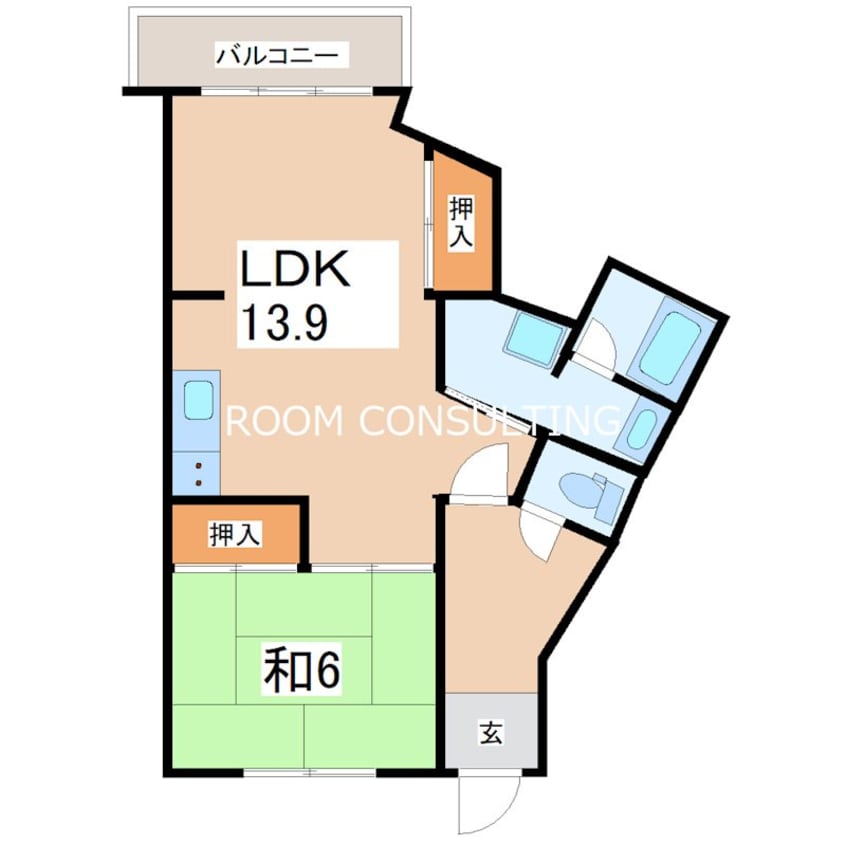 間取図 鹿児島市電１系統/天文館通駅 徒歩7分 5階 築45年