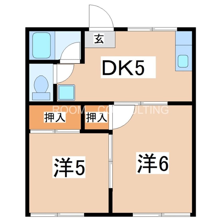 間取図 鹿児島市電１系統/笹貫駅 徒歩12分 2階 築49年