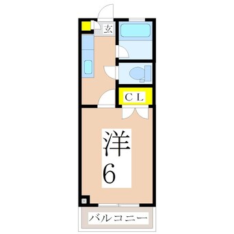 間取図 指宿枕崎線/鹿児島中央駅 徒歩6分 4階 築29年